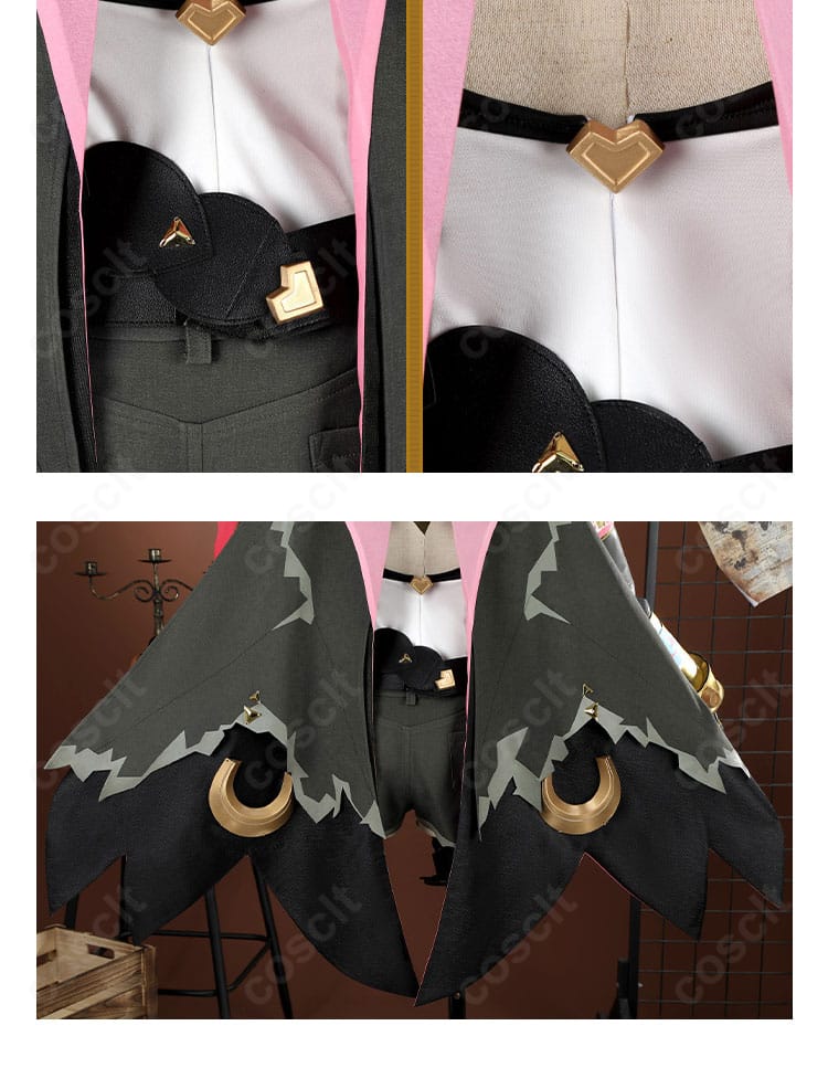原神 ヤフォダ コスプレ衣装 アクセサリーと背飾り細部｜豪華なセット内容