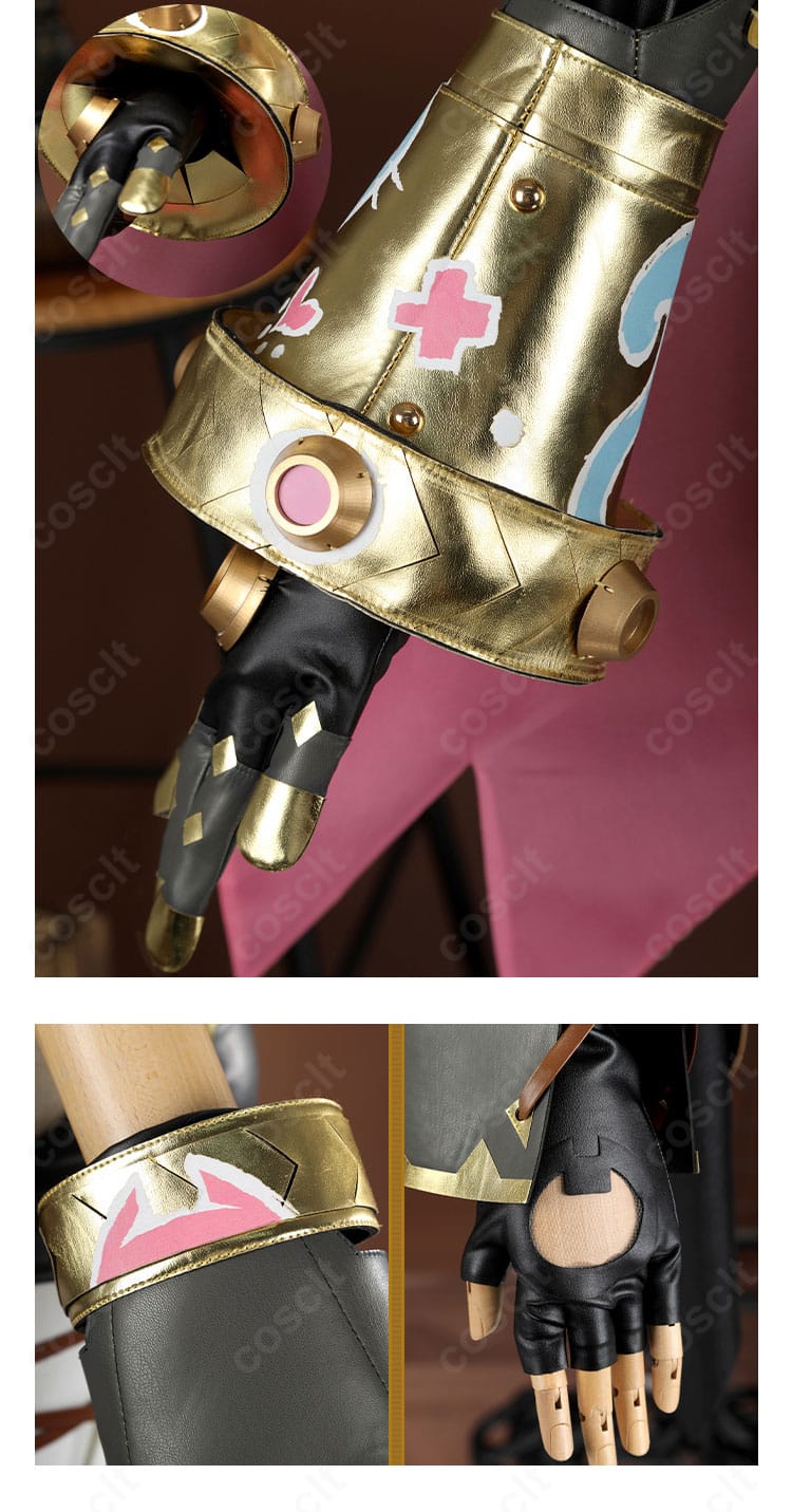 原神 ヤフォダ コスプレ衣装 手甲と手袋装飾ディテール｜高品質素材使用