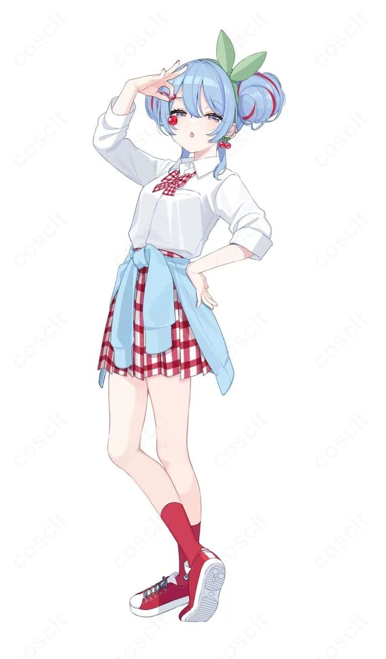 初音ミク チェリーポップ 制服 コスプレ衣装 キャラクター正面全身図｜高品質でイベントや撮影におすすめ