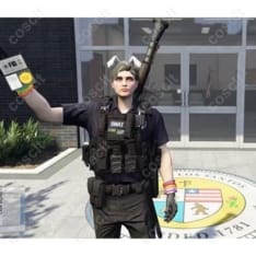 ストグラ 後藤れむ コスプレ衣装 SWAT風パーカー＆犬耳しっぽ付き｜オーダーメイド対応 - 2枚目の画像（サムネイル）