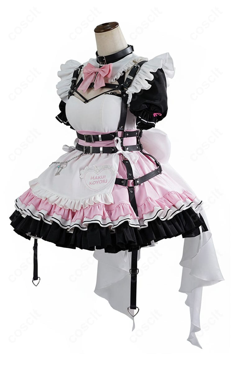 ホロライブ 博衣こより メイド コスプレ衣装 側面図|シルエットとラインを魅力的に再現