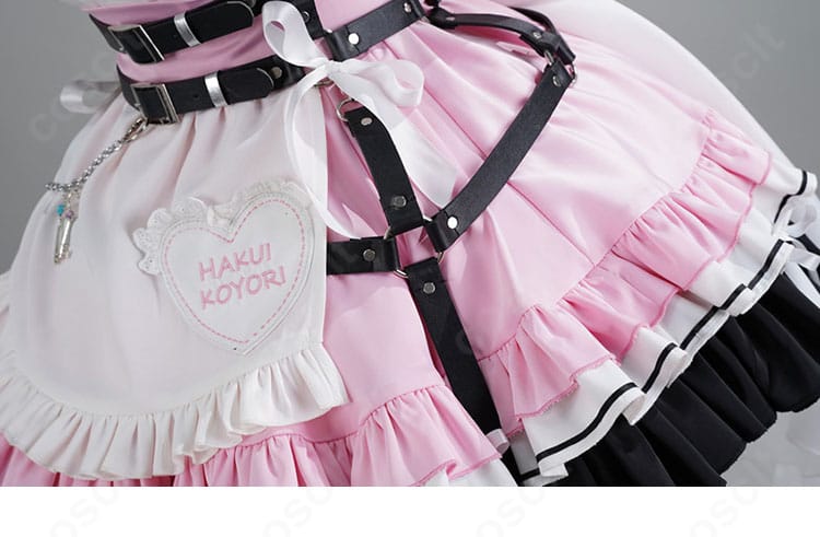 ホロライブ 博衣こより メイド コスプレ衣装 スカート裾装飾詳細|動きに合わせて揺れるデザインが魅力