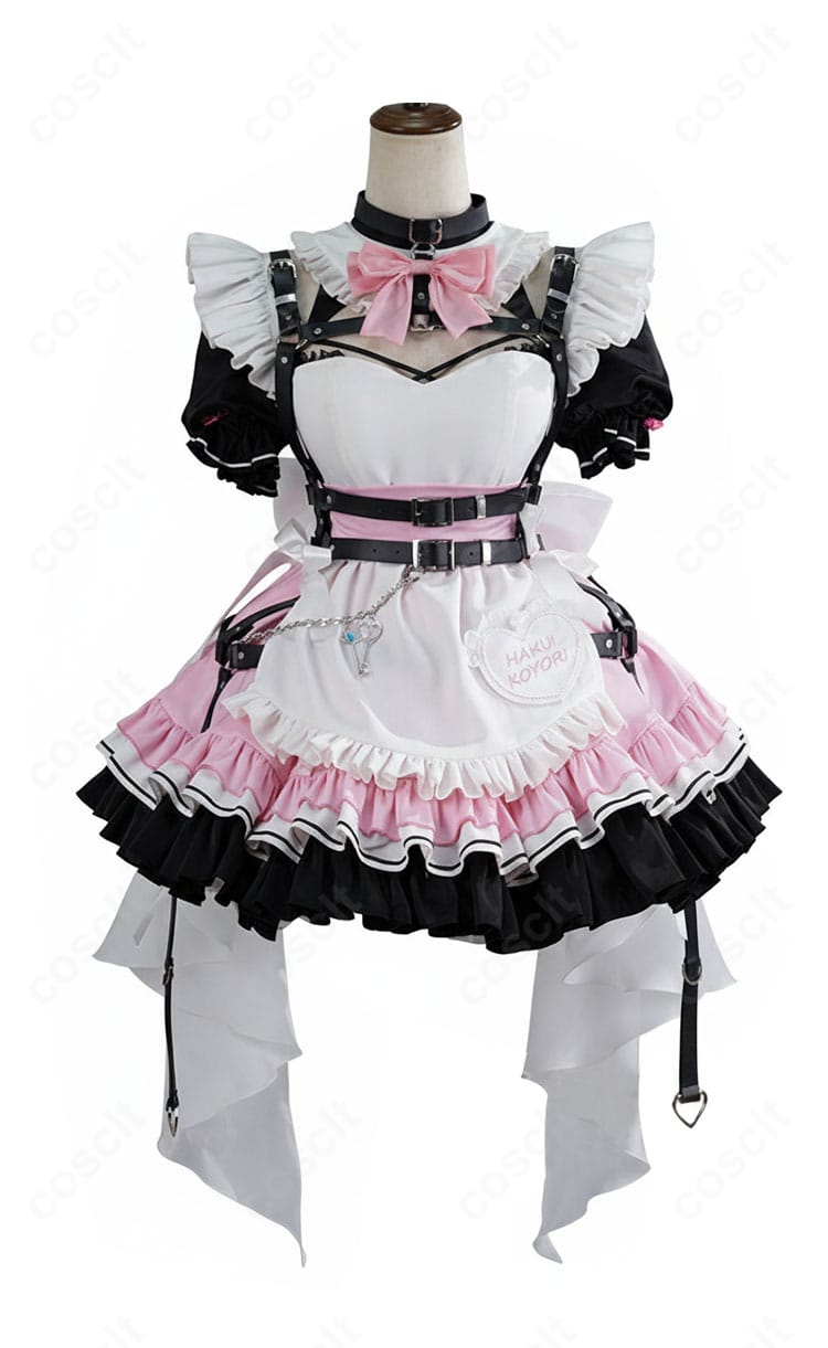 ホロライブ 博衣こより メイド コスプレ衣装 正面フルショット|全体デザインを確認