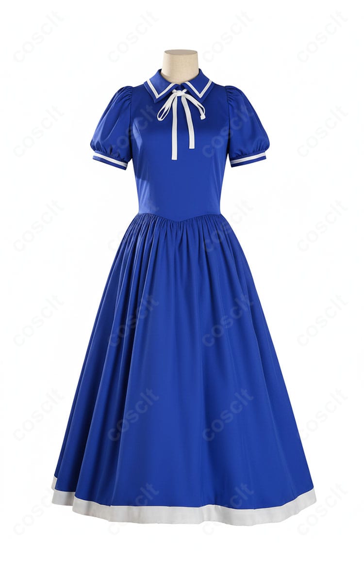 カードキャプターさくら 木之本桜 私服ワンピース コスプレ衣装 正面図。清楚でふんわりとしたシルエットが魅力。