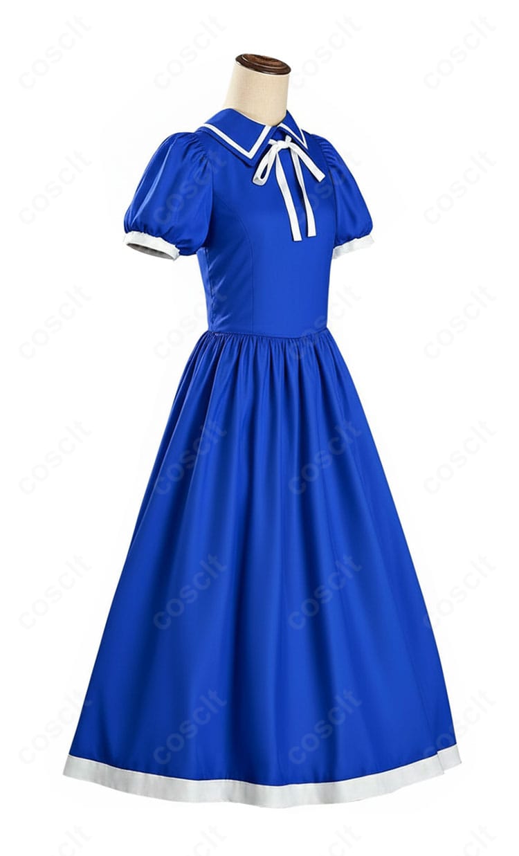 カードキャプターさくら 木之本桜 私服ワンピース コスプレ衣装 側面図。自然なラインと細部の仕上がりを確認。