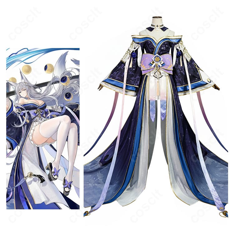 アズールレーン 信濃「満ち欠ける朧月」コスプレ衣装と公式キャラクター比較画像｜高品質再現