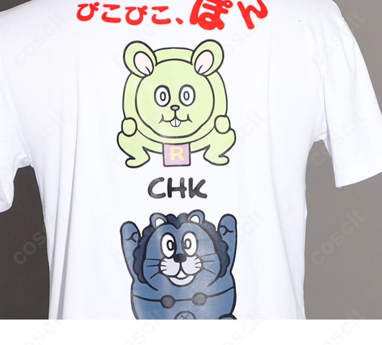 HUNDRED LINE 丸子楽 コスプレ衣装 Tシャツ柄装飾ディテール画像