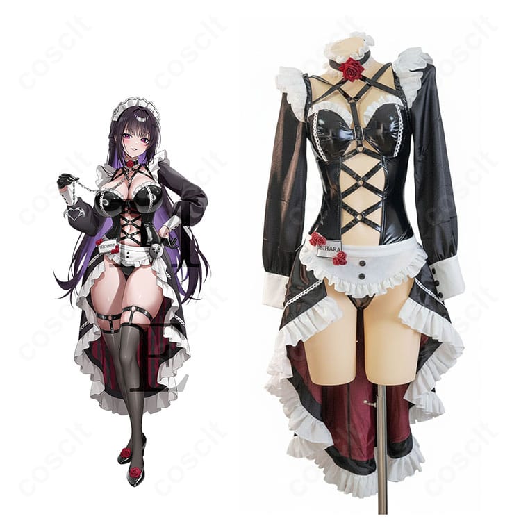 商品服装とキャラクター「ミハラ」メイド服コスプレ衣装のイメージ図|勝利の女神NIKKE コスプレ