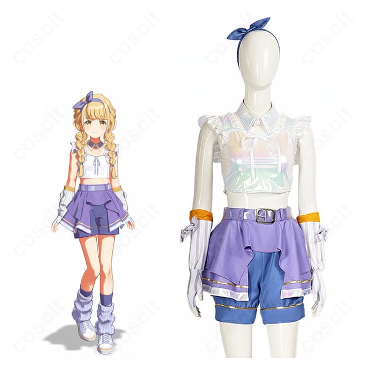 商品服装とキャラクター藤田ことね「雨上がりのアイリス」アイドル衣装 コスプレイメージ