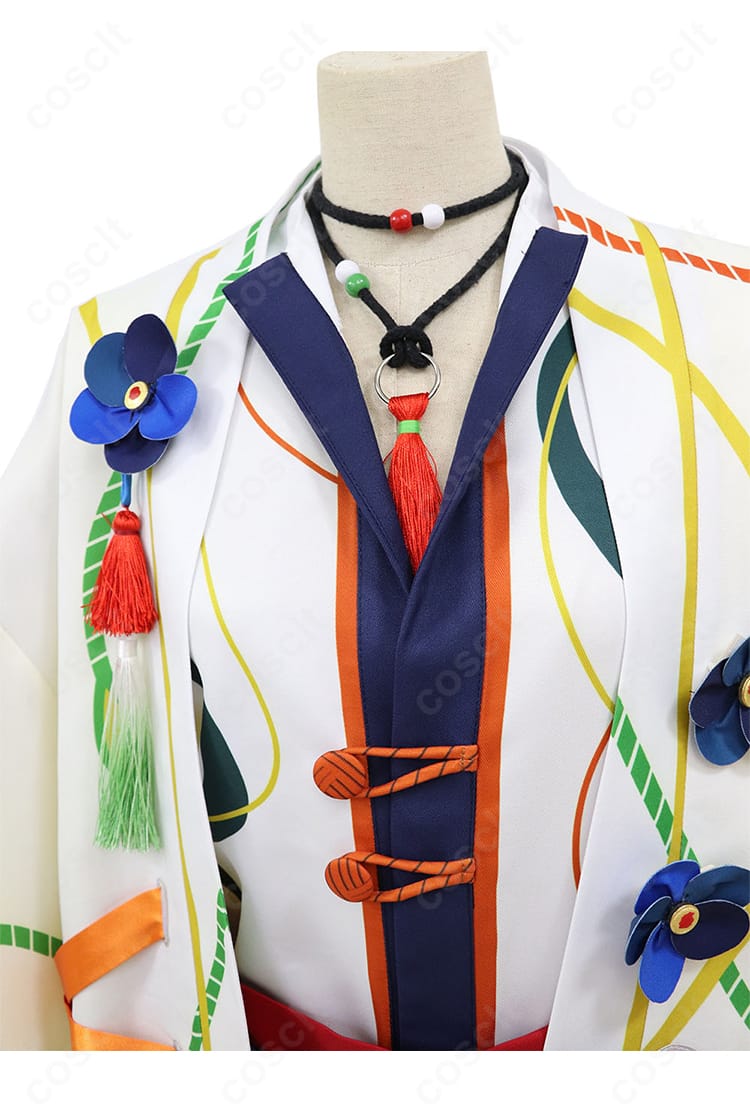 三毛縞斑 NEW COLOR コスプレ衣装 衣襟とネック装飾の細部アップ