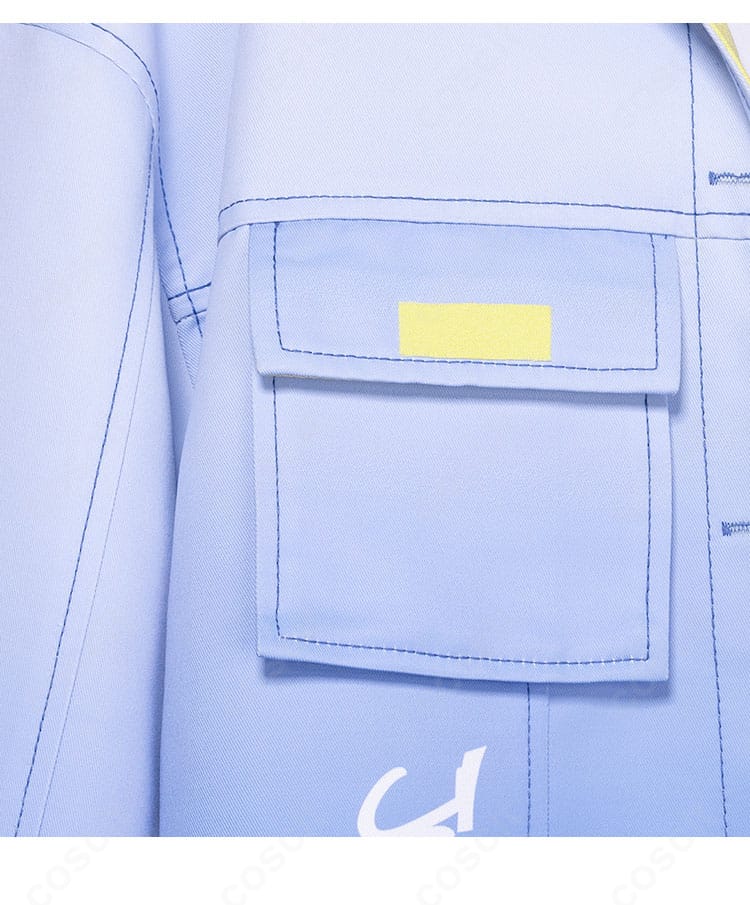 星のドレス コスプレ衣装 外套ポケット装飾細部|ポケット部分の刺繍やボタンデザインを再現