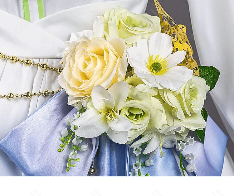 腰の花飾りディテール｜華やかで舞台映えするレーヴ・デ・トナリティ衣装