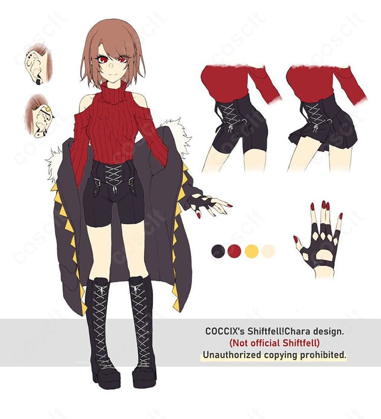 Storyfell Chara コスプレ衣装 標準コートVer. キャラクター全身図｜高品質オーダーメイド・イベント撮影に最適