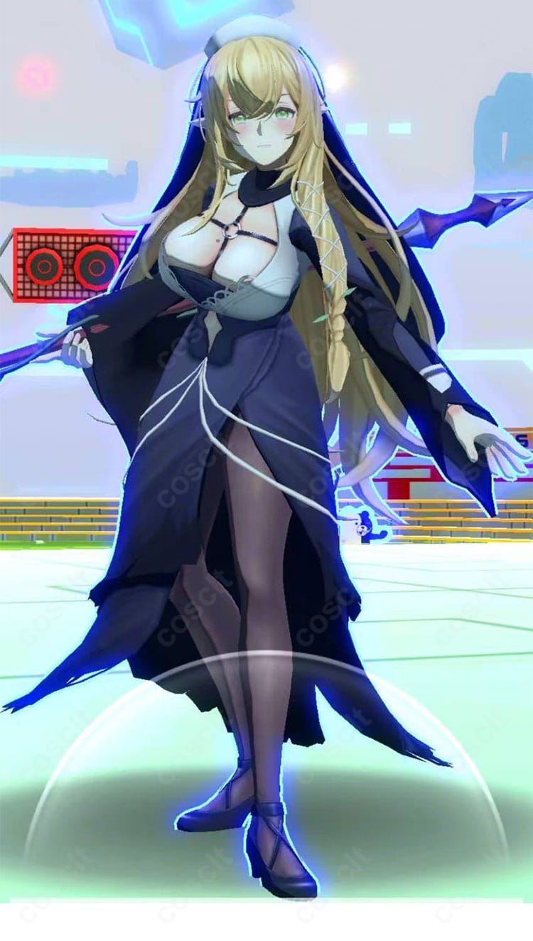 ステリア・ララ・シルワ シスター衣装 コスプレ 正面全身画像｜清楚で優しい雰囲気を再現した高品質衣装