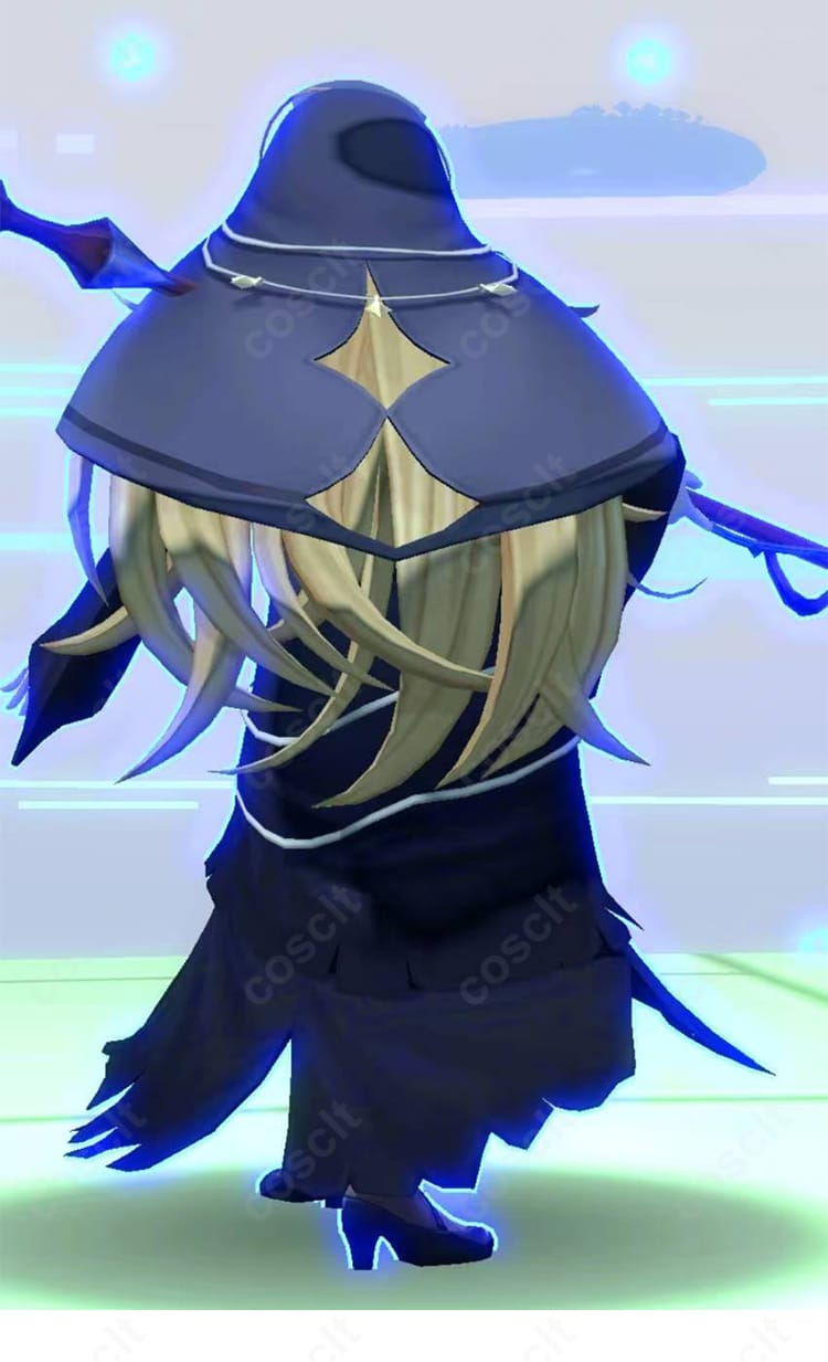 ステリア・ララ・シルワ シスター衣装 コスプレ 背面写真｜ウィンプル付き衣装の後ろ姿も忠実再現