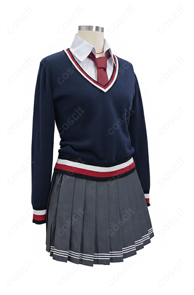 FGO 刑部姫 学生服 コスプレ衣装 シャツとネクタイの細部ディテール｜襟元の仕立てと質感がポイント