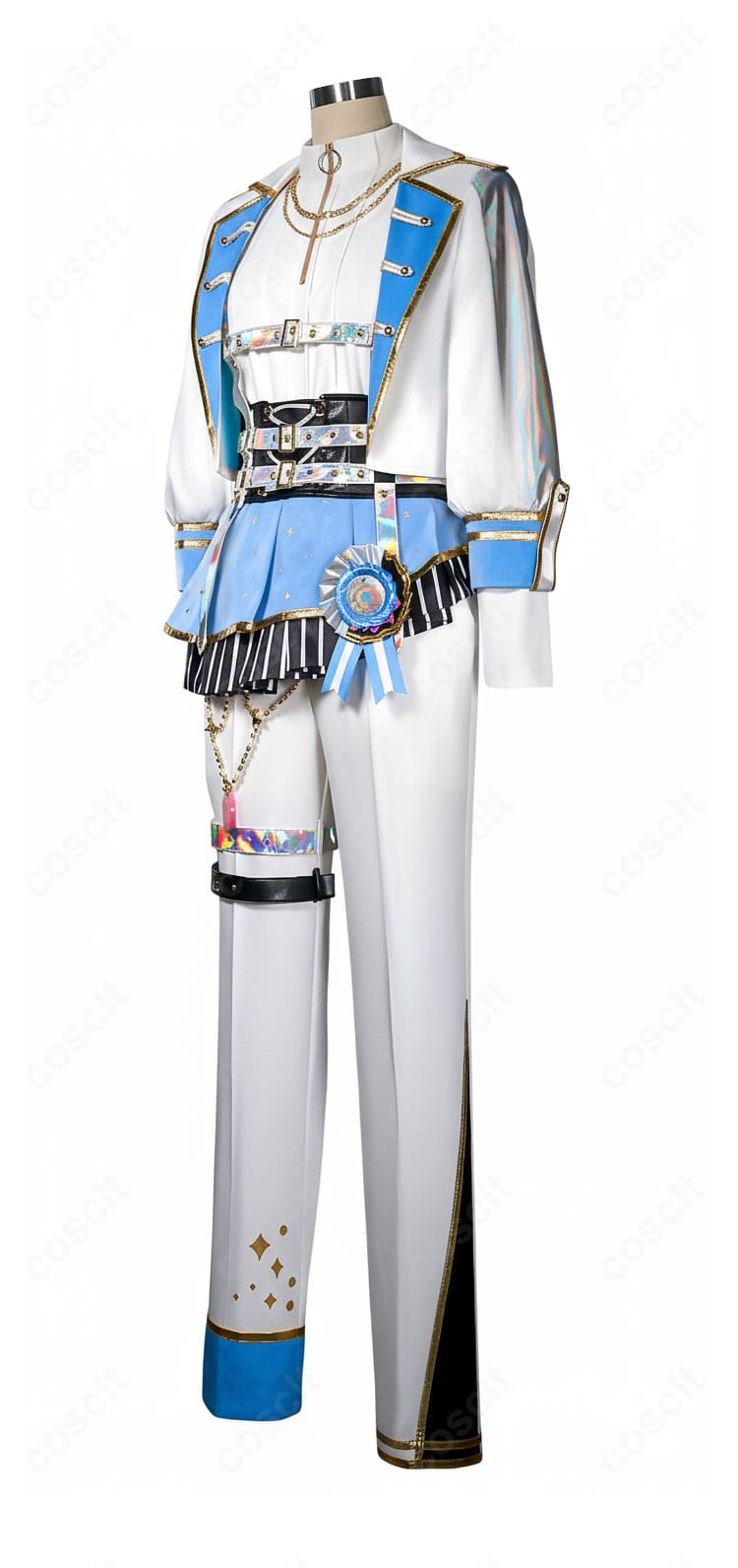 コスプレ衣装 左側面図｜左右対称の仕立てとラインの美しさをチェック