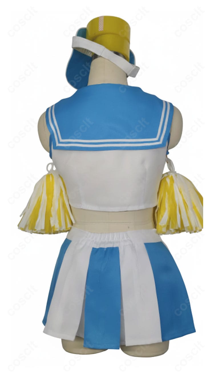 ブルーアーカイブ 伊落マリー チアガール コスプレ衣装 背面ディテール|後ろ姿まで抜かりない再現度、ファン必見の一着。