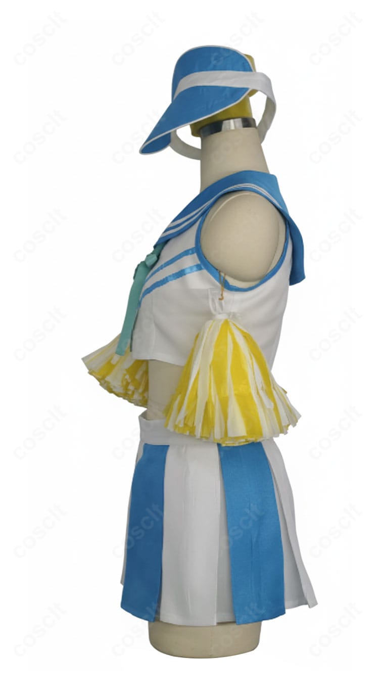 ブルーアーカイブ 伊落マリー チアガール コスプレ衣装 左側ディテール|動きやすく快適なデザイン、自然な立体感を表現。