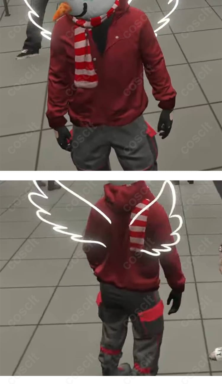 ギャング XVI コスプレ衣装 パーカー＆スカーフ 正面ディテール｜素材感と縫製の美しさをチェック