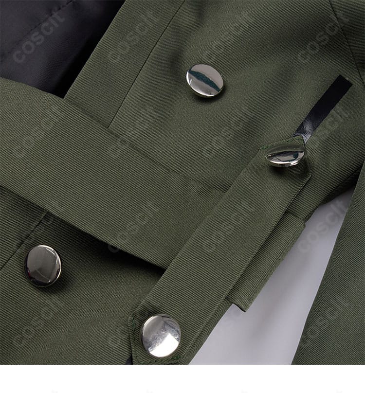 バゼット コスプレ衣装 ボタン装飾ディテール｜金属風ボタンでリアルな質感を演出