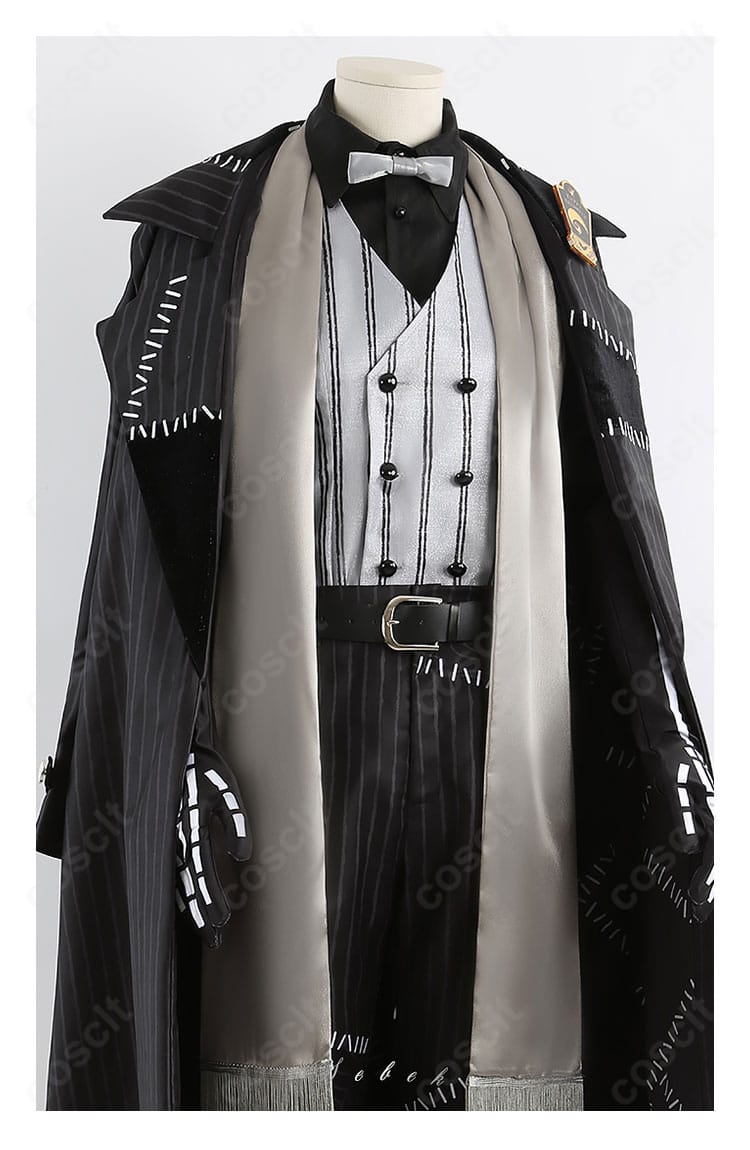 ナイトメアースーツ コスプレ衣装 門襟装飾ディテール｜セベク衣装の胸元装飾やボタンデザインを忠実再現した高品質仕上げ。
