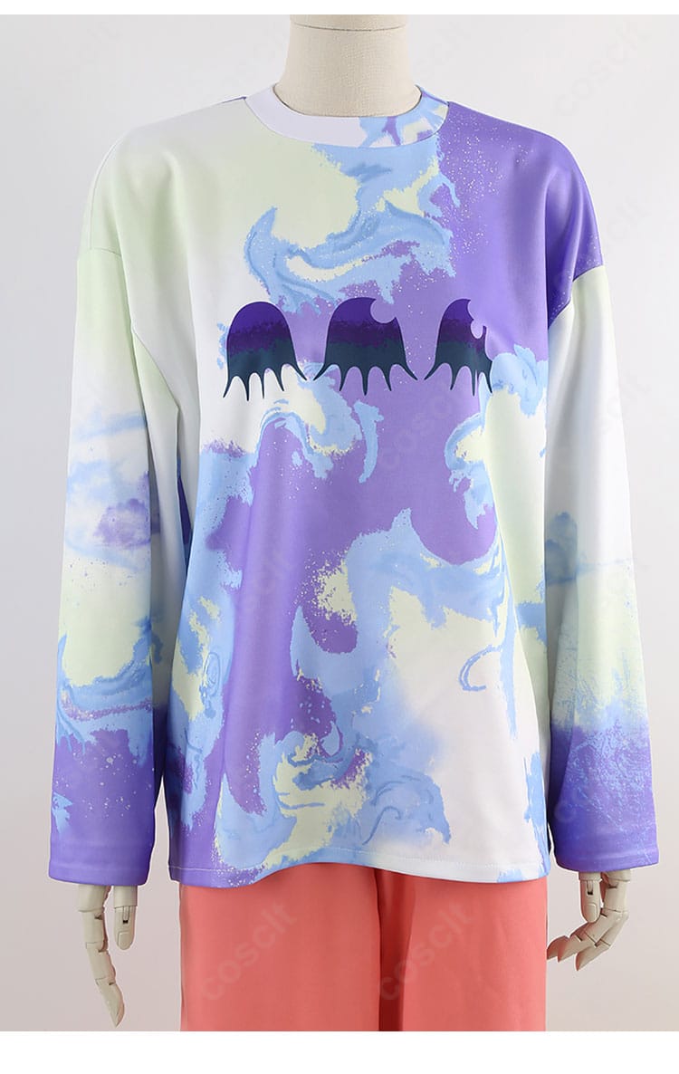 長袖の涂鸦風デザイン装飾ディテール｜湊大瀬らしい個性的なアート模様を再現