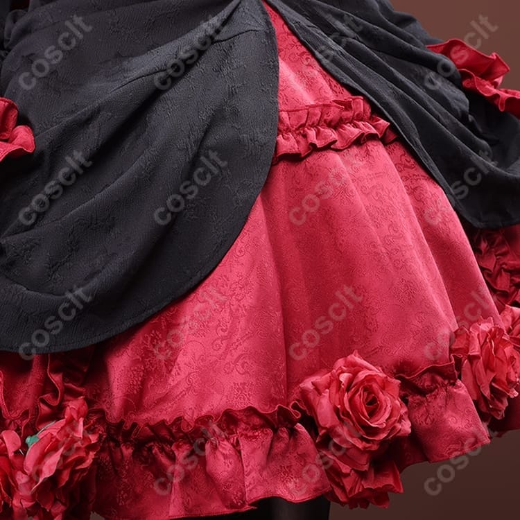 Re:ゼロから始める異世界生活 ラム ゴシックドレス コスプレ衣装｜黒×赤の優雅なデザインで魅せる高品質オーダーメイド【COSCLT公式】 - 5枚目の画像