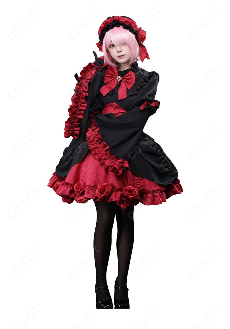 Re:ゼロ ラム コスプレ衣装 衣襟装飾細部図｜リボンとフリルのクラシックな仕上がり