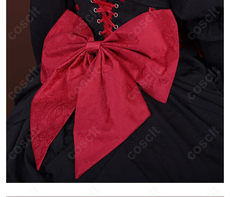 Re:ゼロ ラム コスプレ衣装 背面蝶結び装飾細部図｜立体的で華やかな後ろ姿を再現