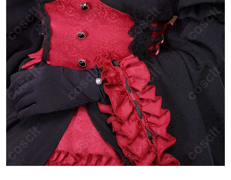 Re:ゼロ ラム コスプレ衣装 袖口と手袋ディテール｜繊細な縫製で快適な着用感