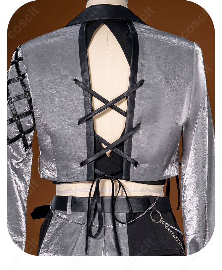 あんスタ『talk to me』コスプレ 背面ブラックコード装飾|編み上げ風の締まりあるデザイン