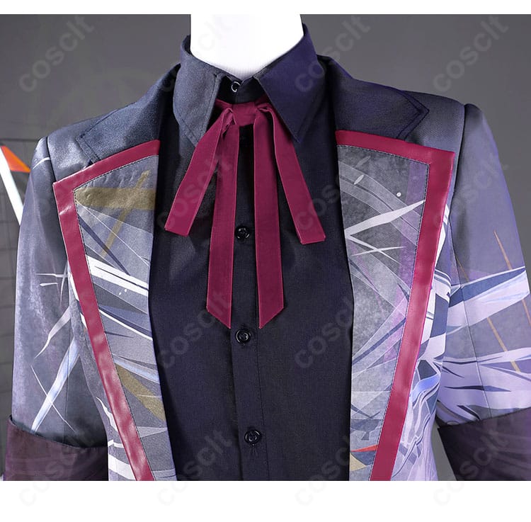 神代類 コスプレ衣装 衣領とリボン装飾細部図｜特徴的なリボンタイと襟元の装飾を高精度で再現したディテール写真。