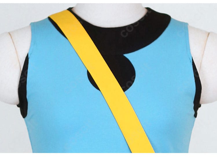 ポケットモンスター リーフ コスプレ衣装 黄色ショルダーバッグ 紐ディテール画像｜高品質な仕上がり