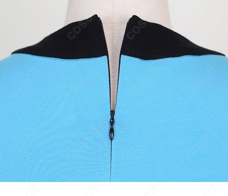 ポケットモンスター リーフ コスプレ衣装 上衣ジッパー装飾ディテール図｜デザインの再現度抜群