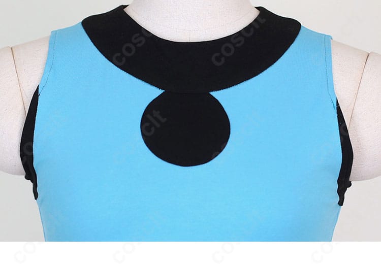 ポケットモンスター リーフ コスプレ衣装 上衣襟部分 装飾ディテール図｜細部まで丁寧な作り