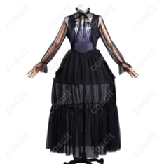 ウェンズデー・アダムス／Wednesday シーズン2 仮面舞踏会ドレス コスプレ衣装（COSCLT） - 1枚目の画像（サムネイル）