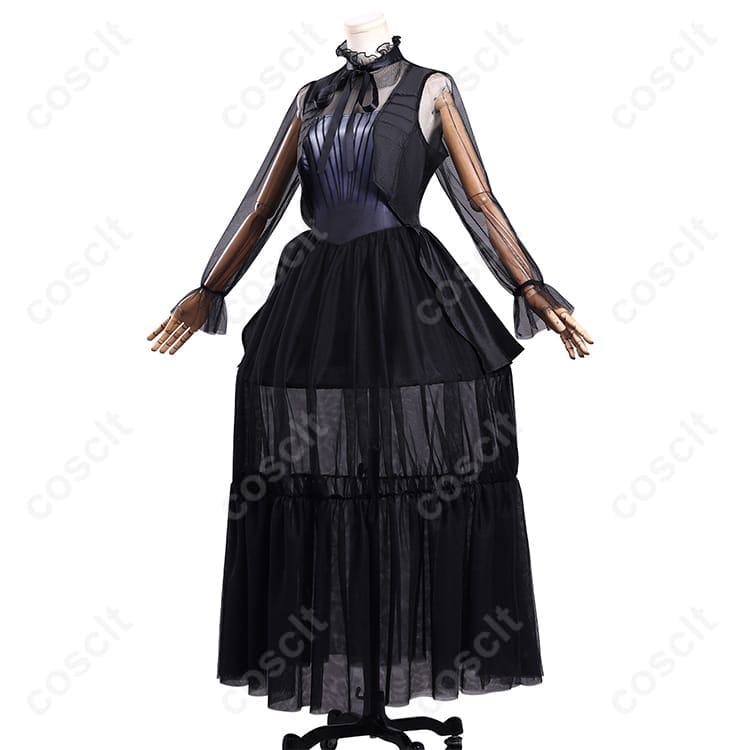 ウェンズデー・アダムス／Wednesday シーズン2 仮面舞踏会ドレス コスプレ衣装（COSCLT） - 2枚目の画像