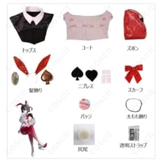 COSCLT｜勝利の女神：NIKKE ルージュ アンラッキーラビット（逆バニー）コスプレ衣装セット - 7枚目の画像（サムネイル）