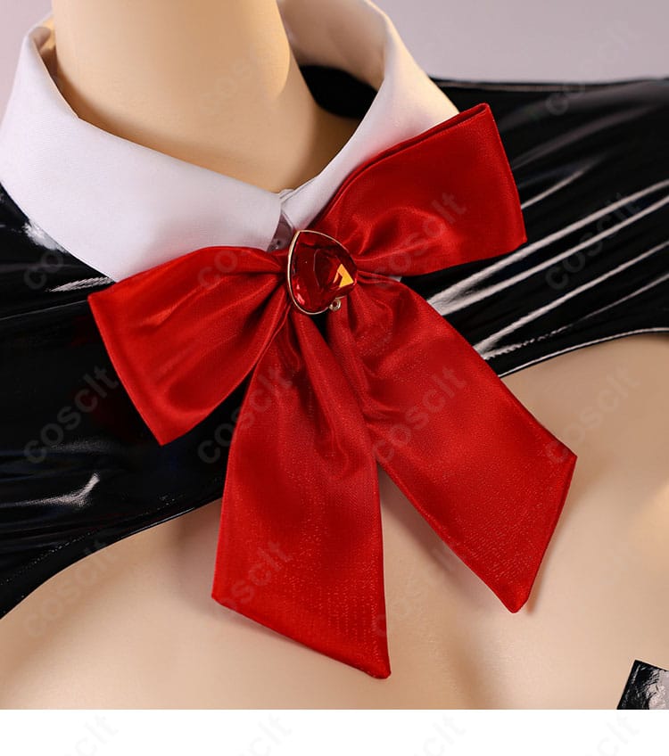 ルージュ アンラッキーラビット コスプレ衣装 ハート蝶ネクタイ装飾細部｜かわいいアクセントが魅力
