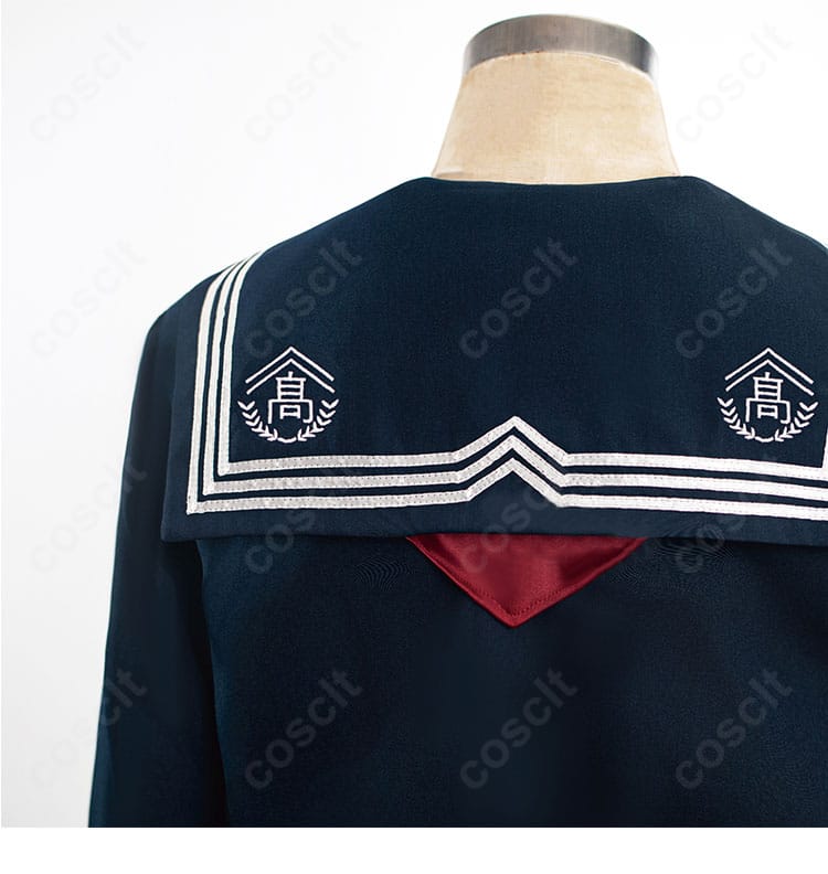 サイレントヒルf 深水雛子 制服 コスプレ衣装 背面披肩装飾ディテール|肩のラインやリボン装飾をリアルに再現