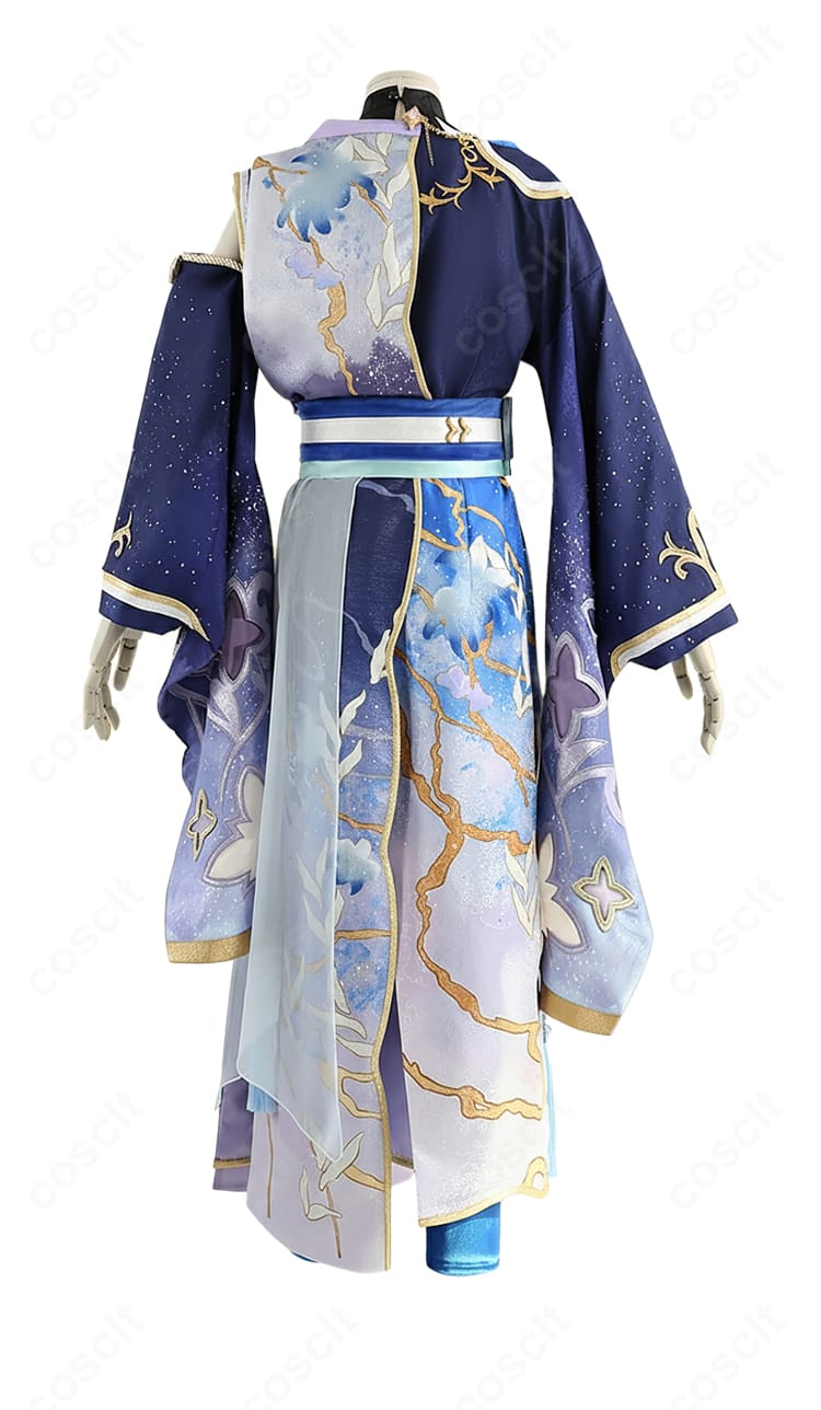 礼瀬マヨイ ナツコイ衣装 背面図|トロピカルモチーフと流れるような布感が美しい