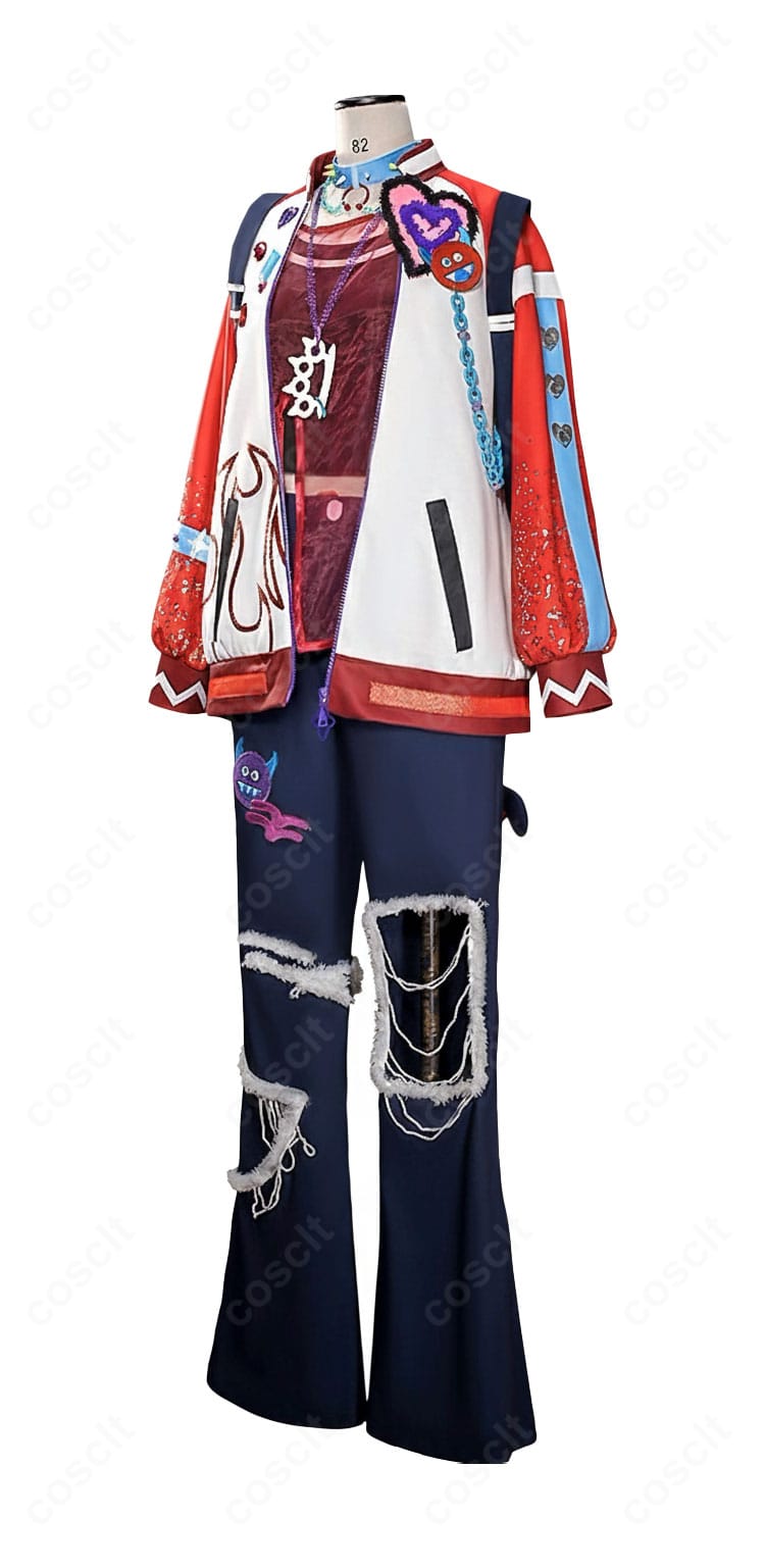 コスプレ衣装 側面図|シルエットのラインと袖のデザインを再現した側面イメージ。自然な立体感を表現。