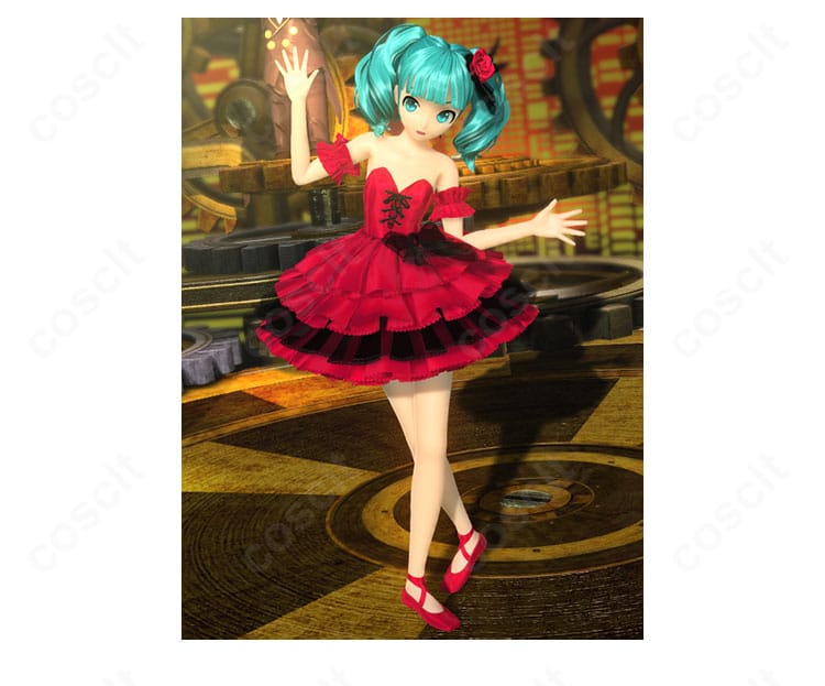 初音ミク 骸骨楽団とリリア エトワール コスプレ衣装 正面画像｜ゴシックなドレスデザインを高再現・高品質仕上げ