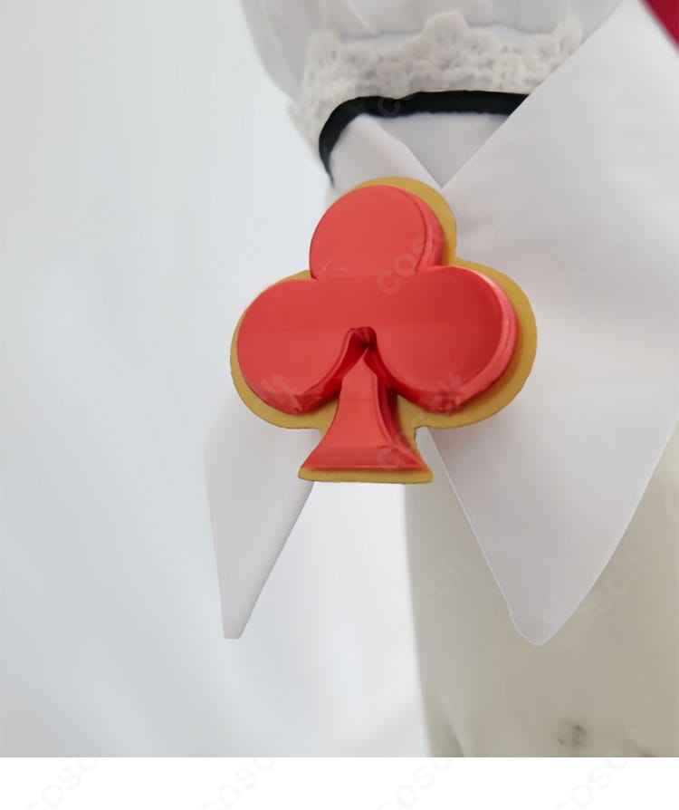 勝利の女神NIKKE ルージュ コスプレ 右袖の赤い梅花モチーフ装飾|可憐で華やかな印象を演出。