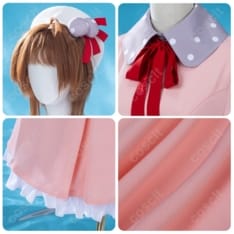 カードキャプターさくら クリアカード編 木之本桜 ピンクベージュワンピースコート コスプレ衣装 私服風｜可愛い秋冬お出かけスタイル - 3枚目の画像（サムネイル）