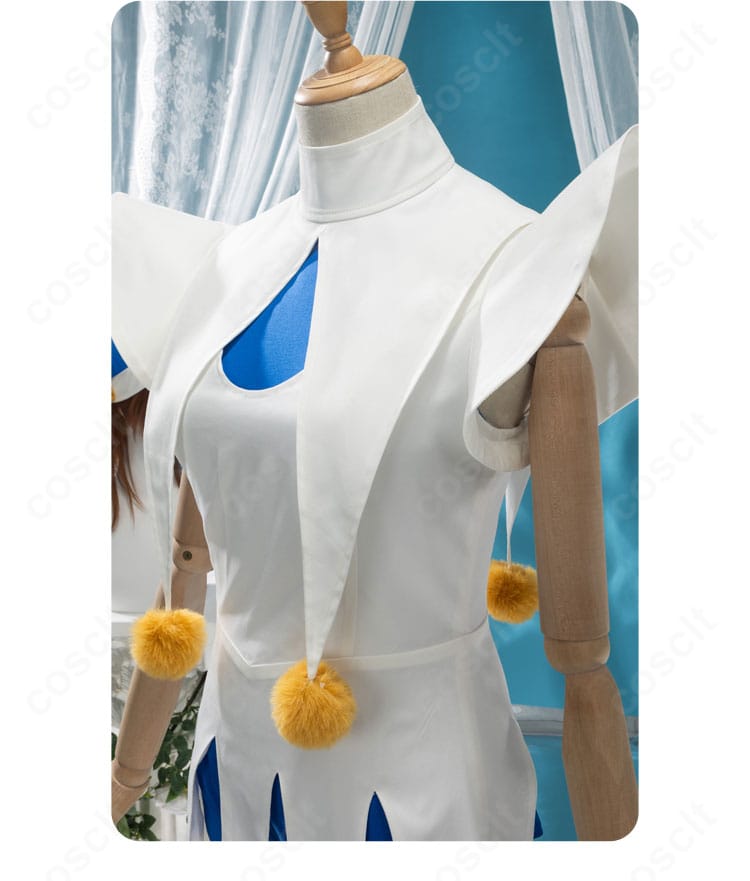 ピエロ風バトルコスチューム 左側ディテール|サイド装飾と縫製仕上げ(カードキャプターさくら)