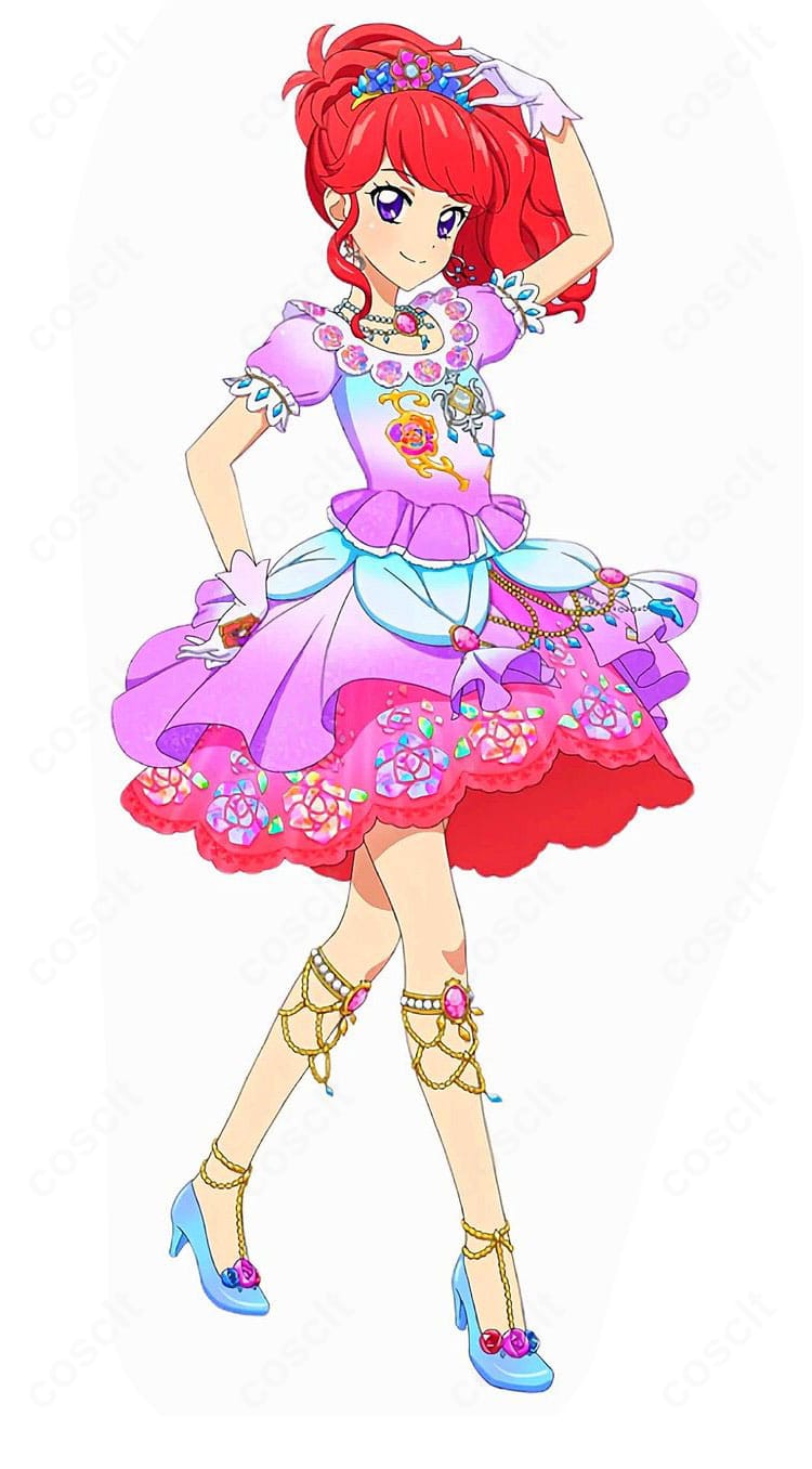 紅林珠璃「情熱の赤いバラ」コスプレ衣装 正面全身図|アイカツ!フォトonステージ!! 高品質オーダーメイド衣装をチェック!