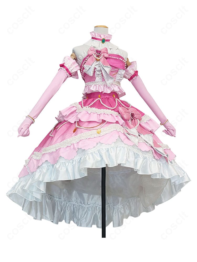 アイカツスターズ! 白鳥ひめ ドリーミングプリンセスコーデ コスプレ衣装 正面画像。清楚なホワイトカラーが魅力。