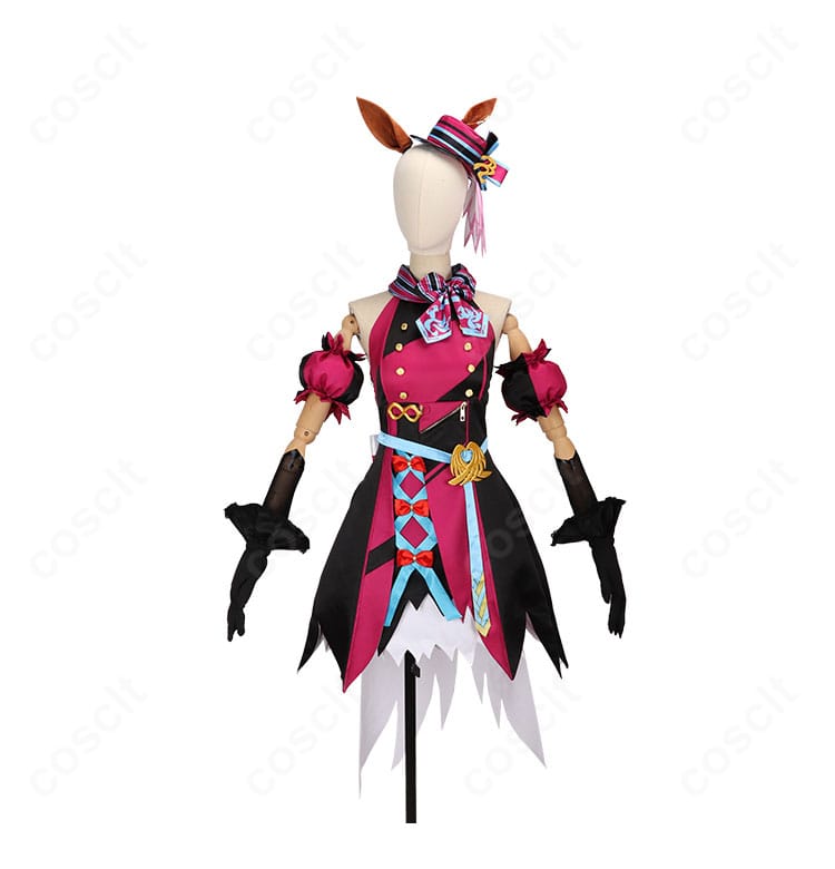 ウマ娘 ノースフライト 勝負服「Looking Fly!」コスプレ衣装 正面画像|上品なワインレッドが映える高品質仕上げ